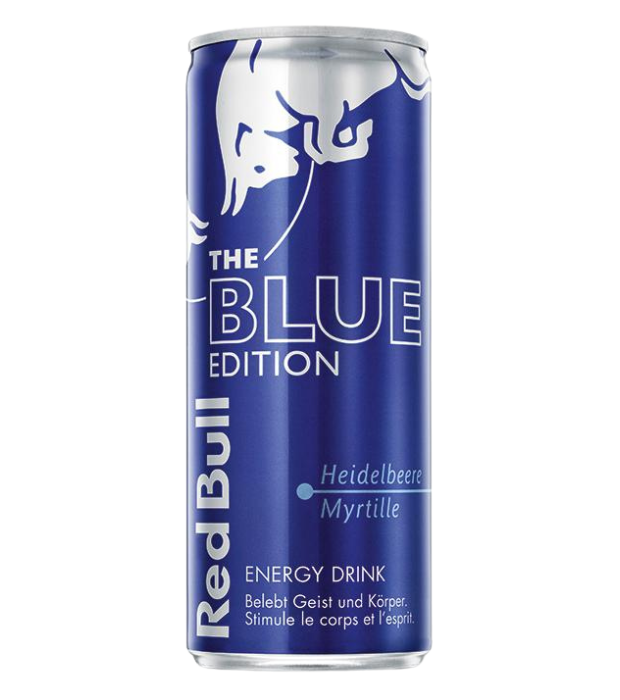 Red Bull Blue Edition Energy Drink - Heidelbeere Geschmacksrichtung, blaue Dose, limitierte Special Edition