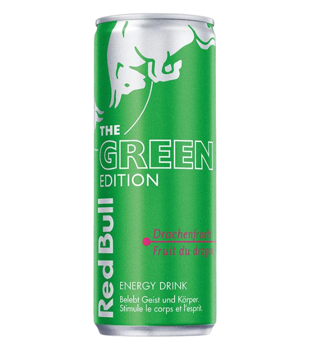 Red Bull Green Edition Energy Drink - Drachenfrucht Geschmacksrichtung, grüne Dose, limitierte Special Edition