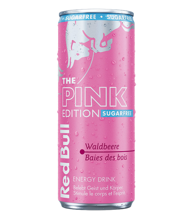 Red Bull pink Edition Energy Drink - Waldbeere Geschmacksrichtung, pinke Dose, limitierte Special Edition