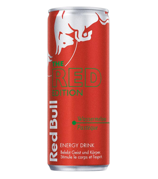 Red Bull Red Edition Energy Drink - Wassermelone Geschmacksrichtung, rote Dose, limitierte Special Edition